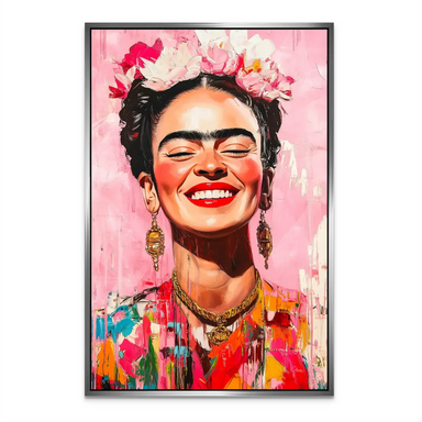Bright multicolor Frida Kahlo wall art suitable for modern decor