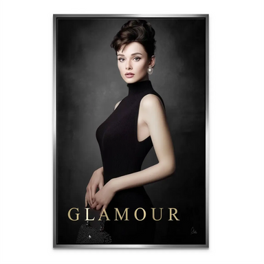 Mid-20th century inspired fashion wall art with timeless glamour