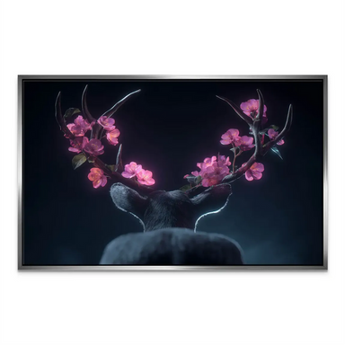 Flower Deer Canvas Print - Animal Wall Art, Boho Floral - Image 7