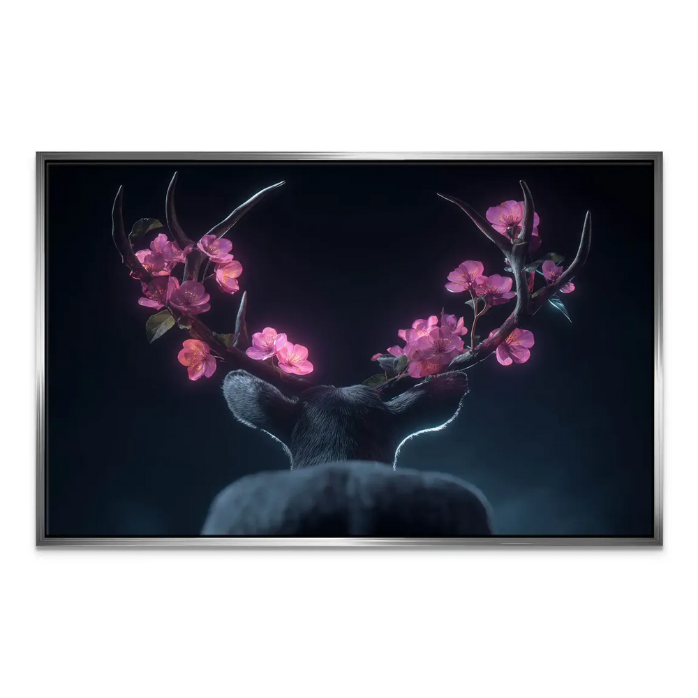 Flower Deer Canvas Print - Animal Wall Art, Boho Floral - Image 7