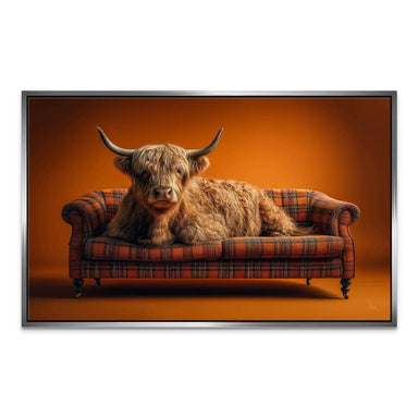 Overall Highland Lounge canvas wall art as a statement piece.