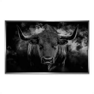Industrial chic wall art in black and white, suitable for living room or office.