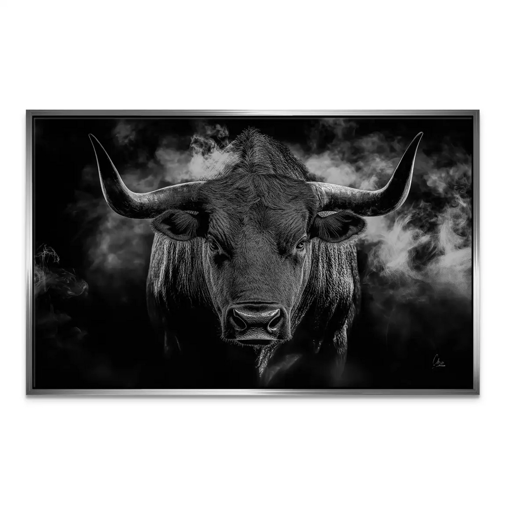 Industrial chic wall art in black and white, suitable for living room or office.