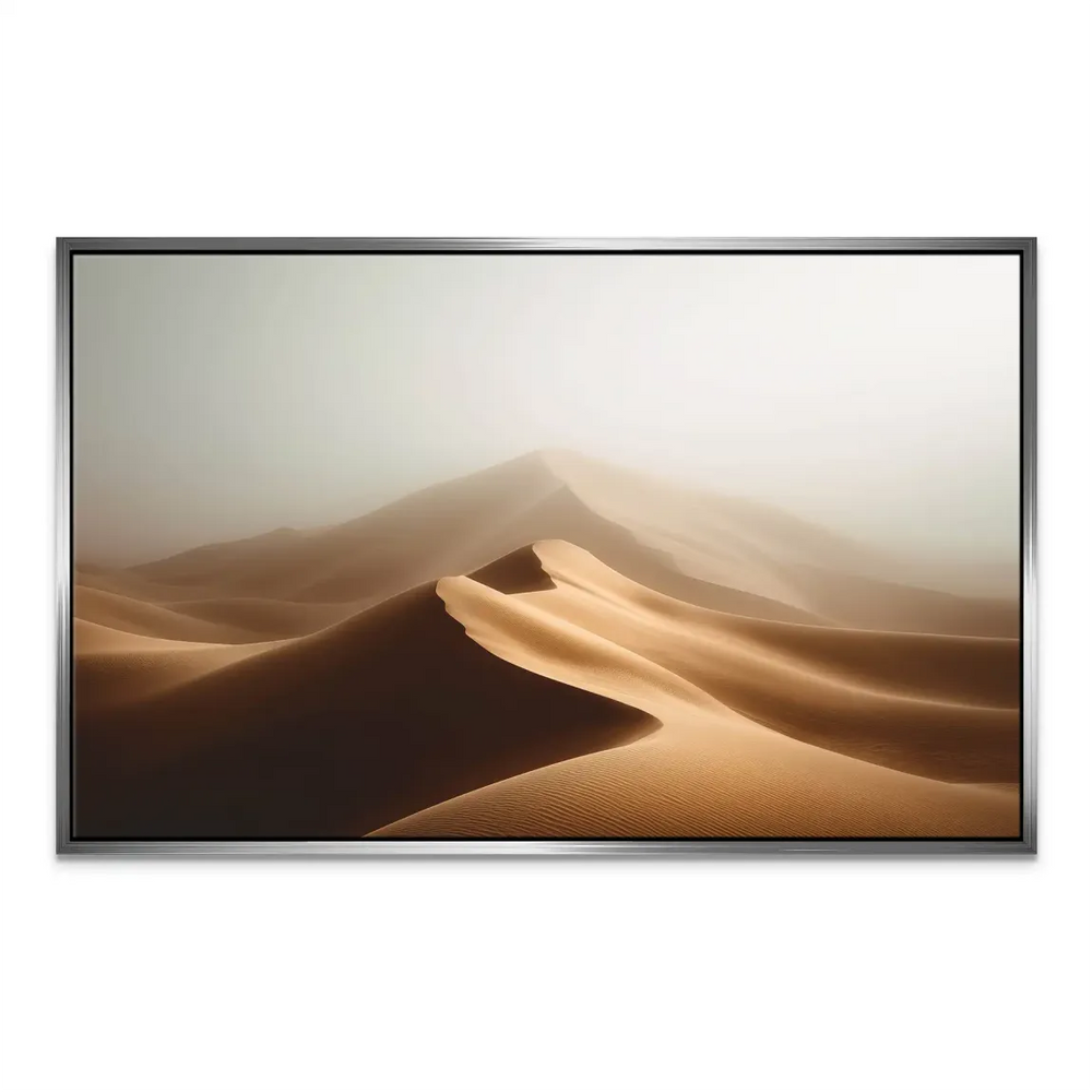 Desert landscape canvas print ready to frame in a modern living space