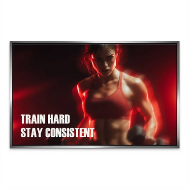 Fitness Motivation Canvas Wall Art - Train Hard Stay Consistent - Image 7
