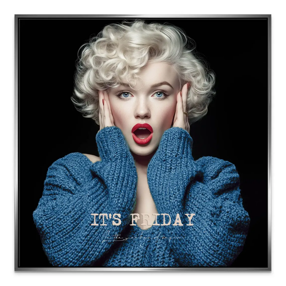 Marilyn Monroe It's Friday Canvas - Pop Art Wall Art - Image 6