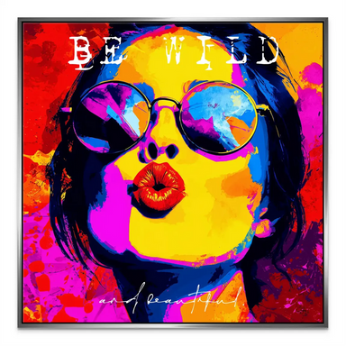 Be Wild Canvas Art - Pop Graffiti Portrait - Image 7