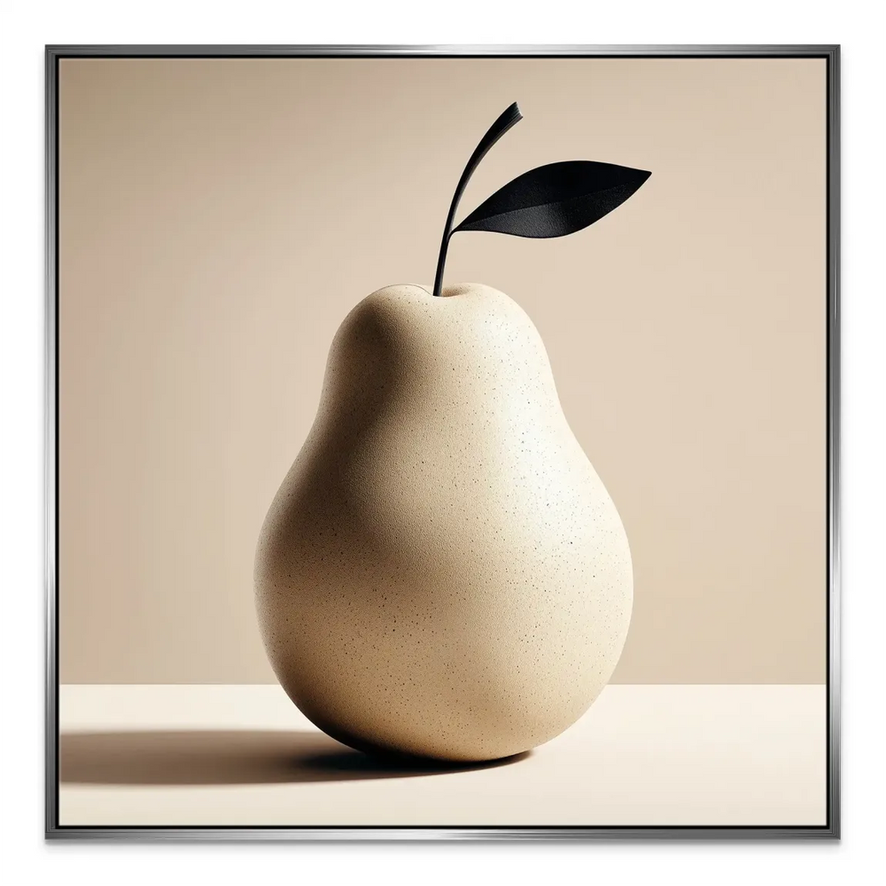 Modern minimalist pear wall art suitable for Scandinavian decor
