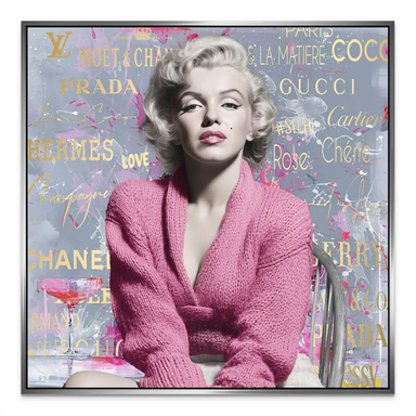 Luxurious fashion-forward wall art suitable for living rooms or bedrooms.