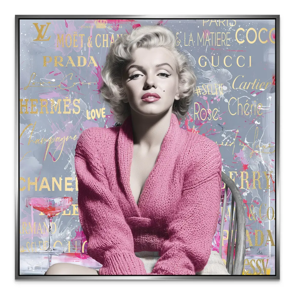 Luxurious fashion-forward wall art suitable for living rooms or bedrooms.