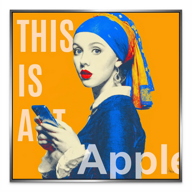 Vintage inspired modern wall art featuring a female portrait