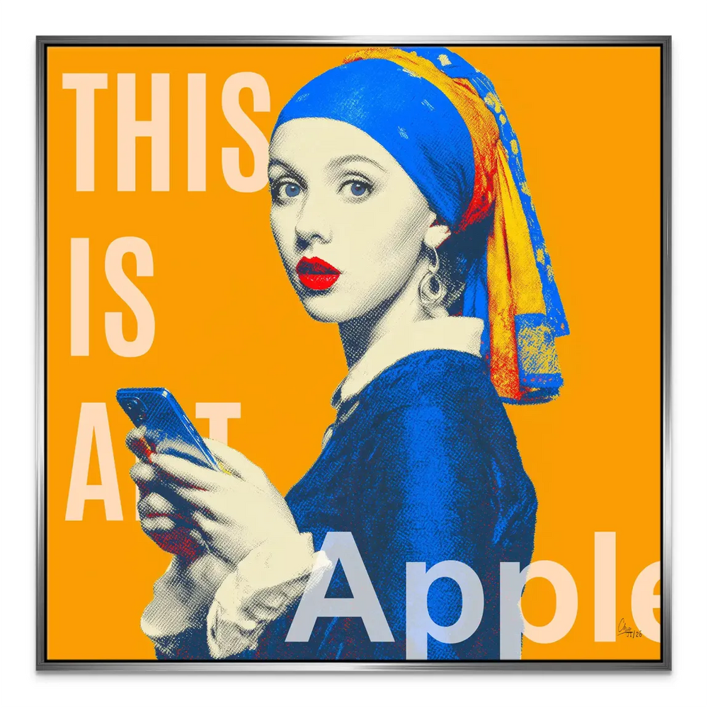 Vintage inspired modern wall art featuring a female portrait
