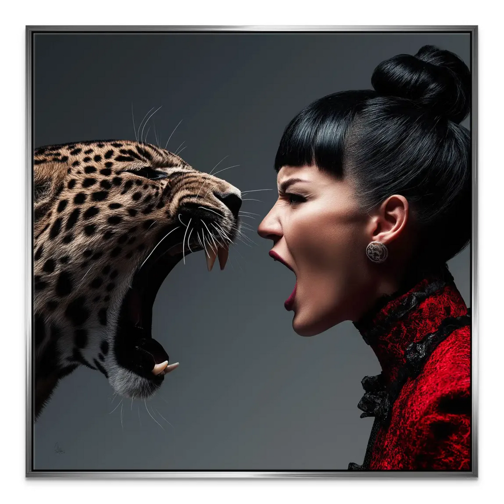 Leopard Diva Canvas Wall Art - Fashion Animal Art - Image 7