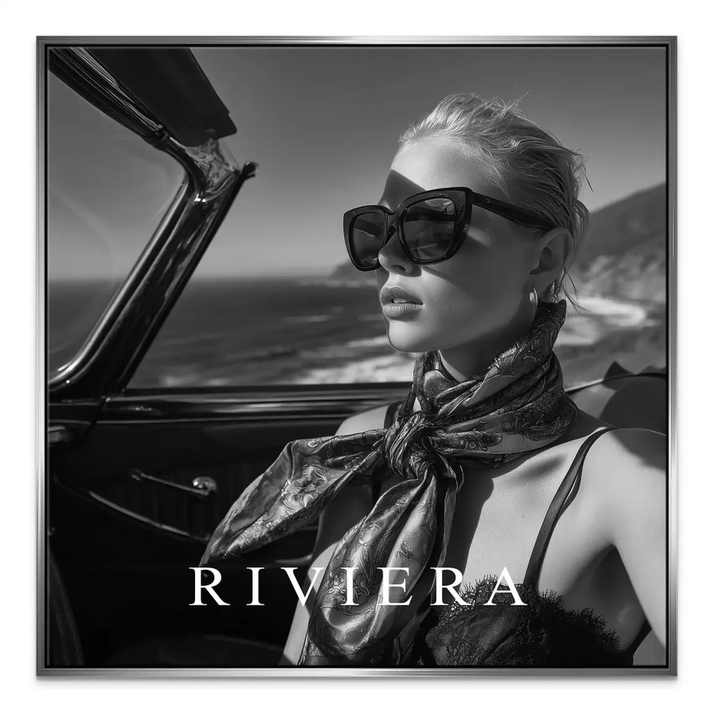Travel and fashion mood wall art in black and white for living rooms and bedrooms