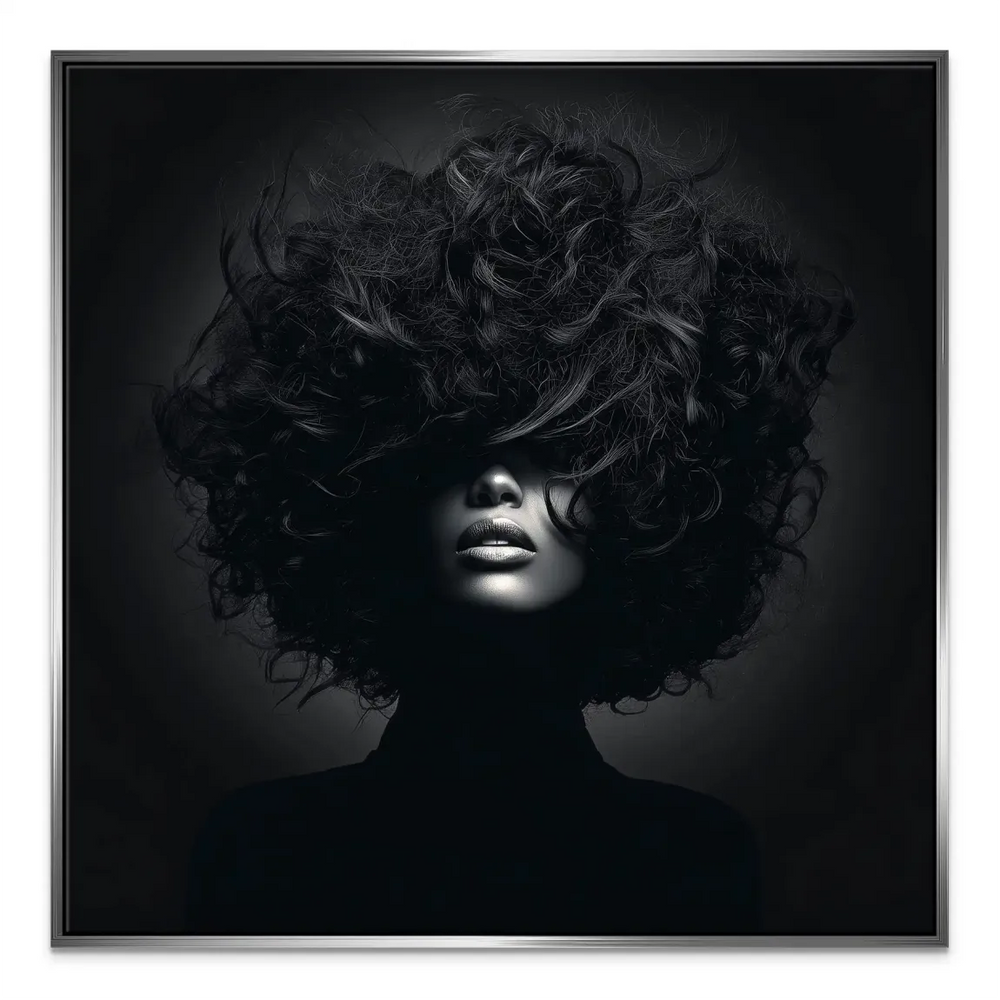 High-contrast black and white photography-inspired wall art.