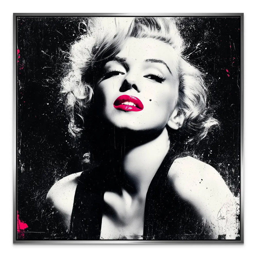 Monroe Pop Art canvas with vibrant splashes of color and bold lines
