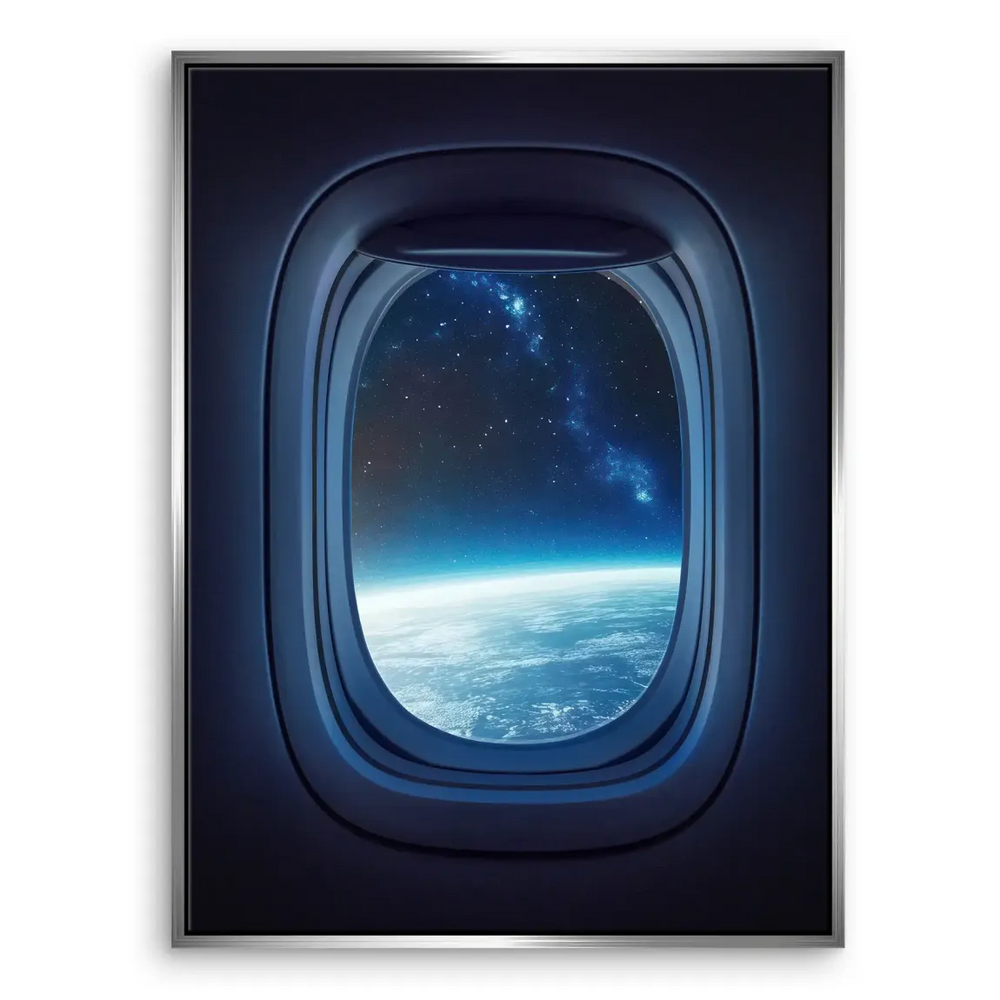 Starry galaxy canvas print with space travel vibes