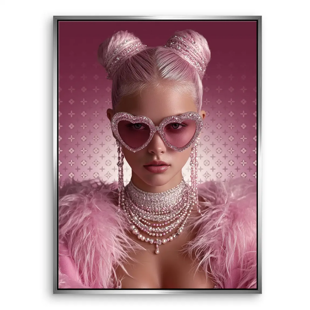 Colorful pink-themed canvas print suitable for chic living spaces