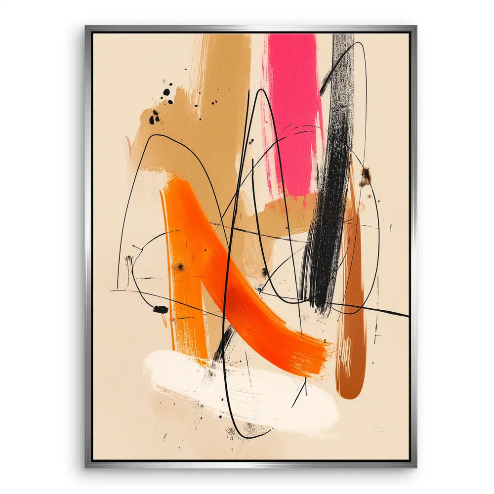 Free Dynamics Abstract Canvas Art - Modern Abstract Wall Art - Image 7