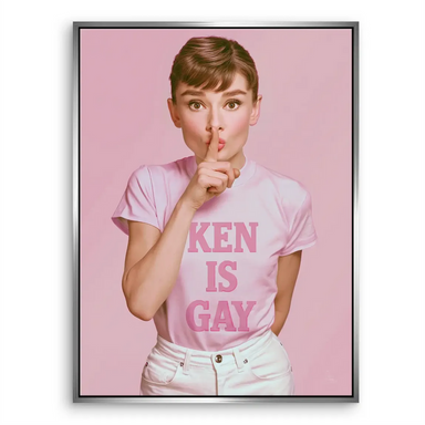 Audrey Hepburn Ken is Gay Pop Art Canvas Wall Art - Image 7