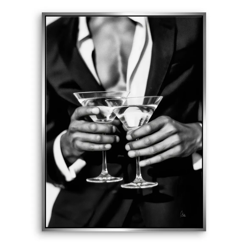 Toasting scene art for offices or upscale spaces