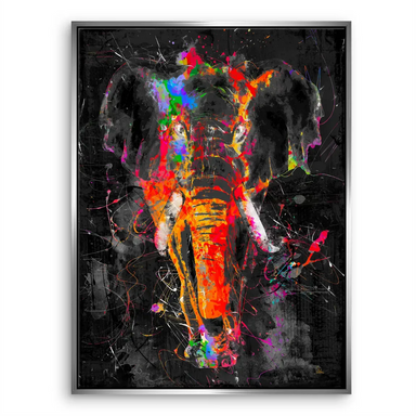 Vivid elephant wall art ideal for contemporary living spaces.