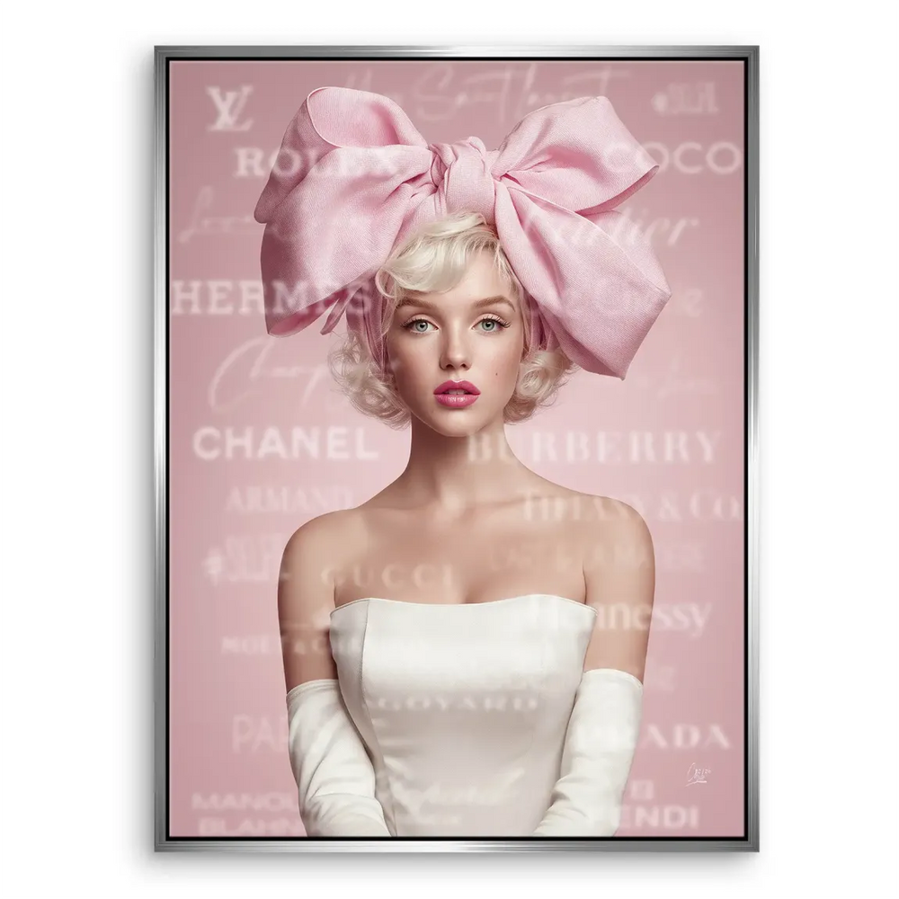 Chic wall art blending retro style and modern luxury for fashion-inspired interiors.
