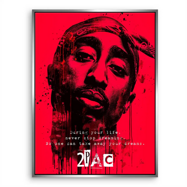 Red Legend Tupac Shakur Canvas Print - Pop Art Graffiti Wall Art - Image 7