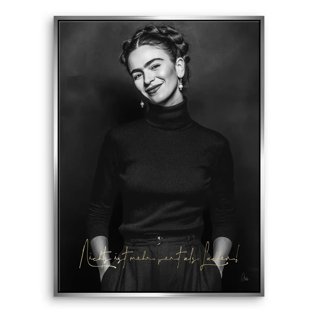 Frida Kahlo Quiet Smile Canvas Wall Art - Image 7