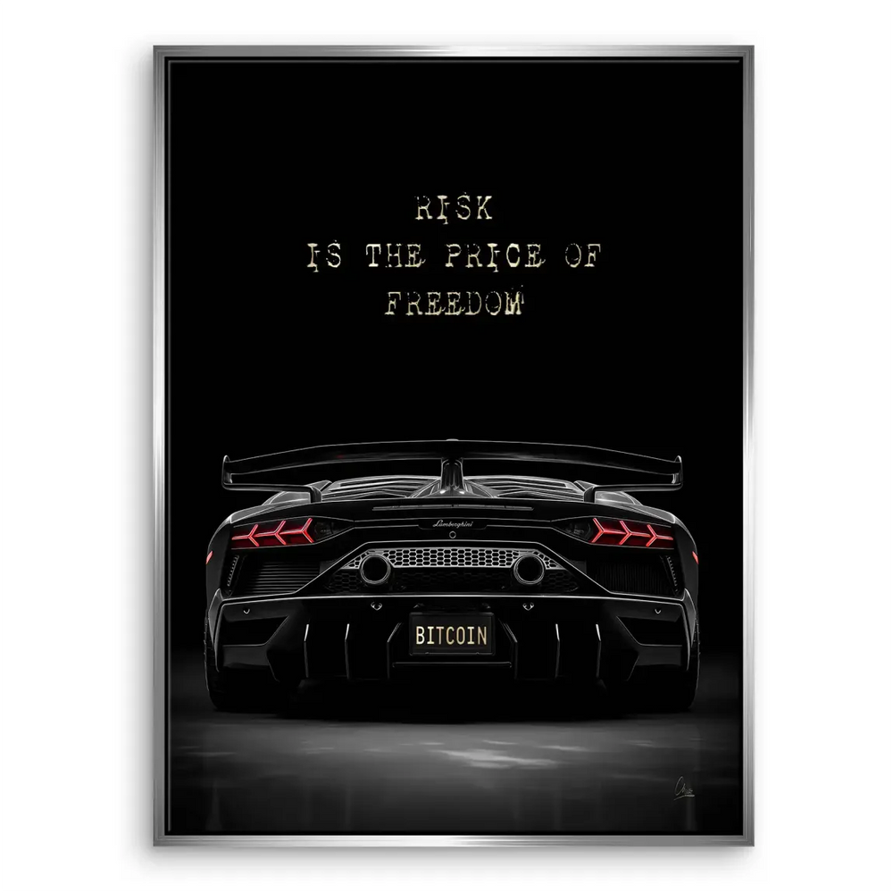 Symmetrical automotive wall art in a contemporary black and gold palette.