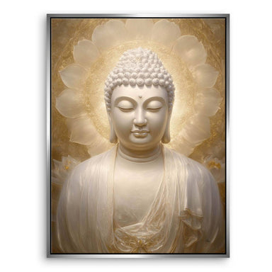 Golden Buddha Canvas Wall Art - Serene Portrait in Gold - Image 8