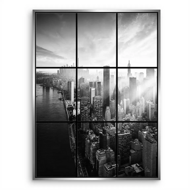 Rightmost panel completing the NYC skyline panorama in a cohesive multi-panel arrangement