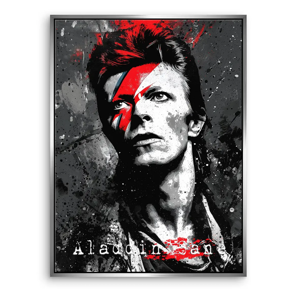 Vivid Bowie portrait ideal for music rooms or studios