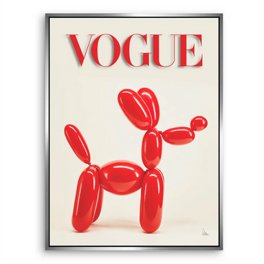 Balloon dog Pop Art canvas with Vogue masthead – fashion art