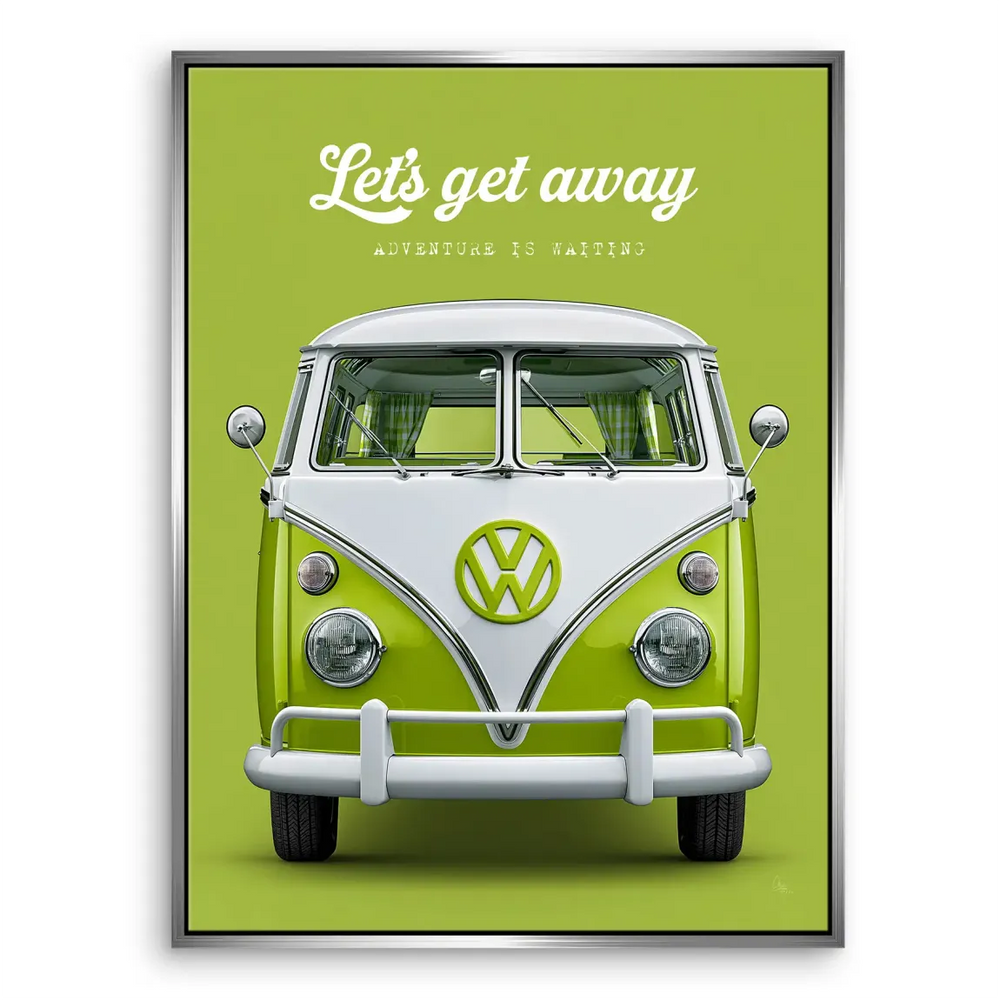 Bright, minimalist camper wall art suitable for boho or modern decor