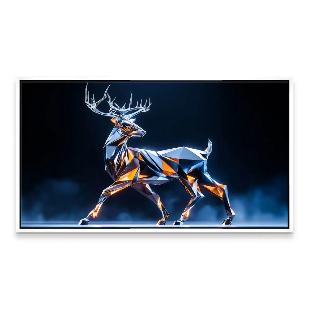 Geometric stag art for contemporary interiors
