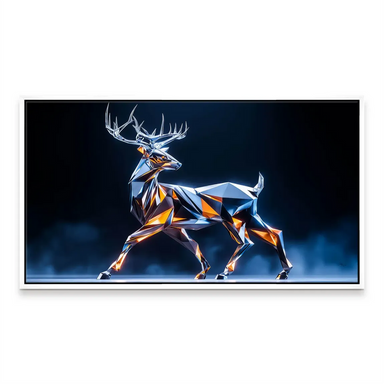 Geometric stag art for contemporary interiors