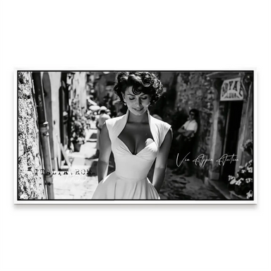 Sophia Loren Rome Canvas Art - Vintage Black & White Portrait - Image 5