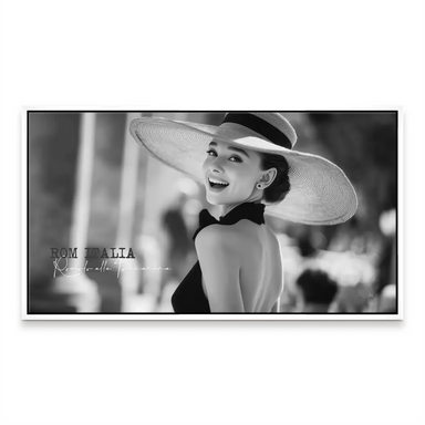 Elegant backless dress silhouette highlighted in a chic vintage portrait