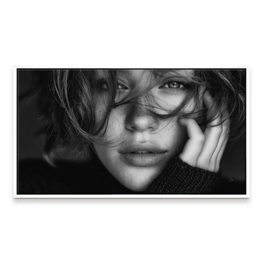 Elegant grayscale portrait print for modern minimalist decor