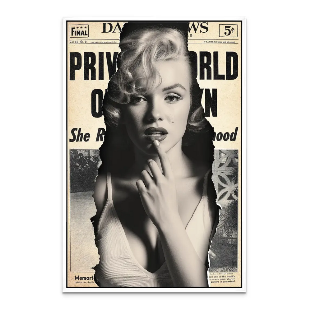 Marilyn Monroe News Canvas Picture - Vintage Pop Art Wall Art - Image 8
