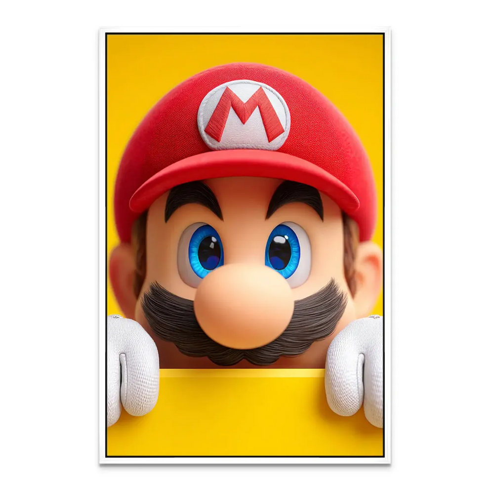 Vibrant video game wall art rendered in pop art style
