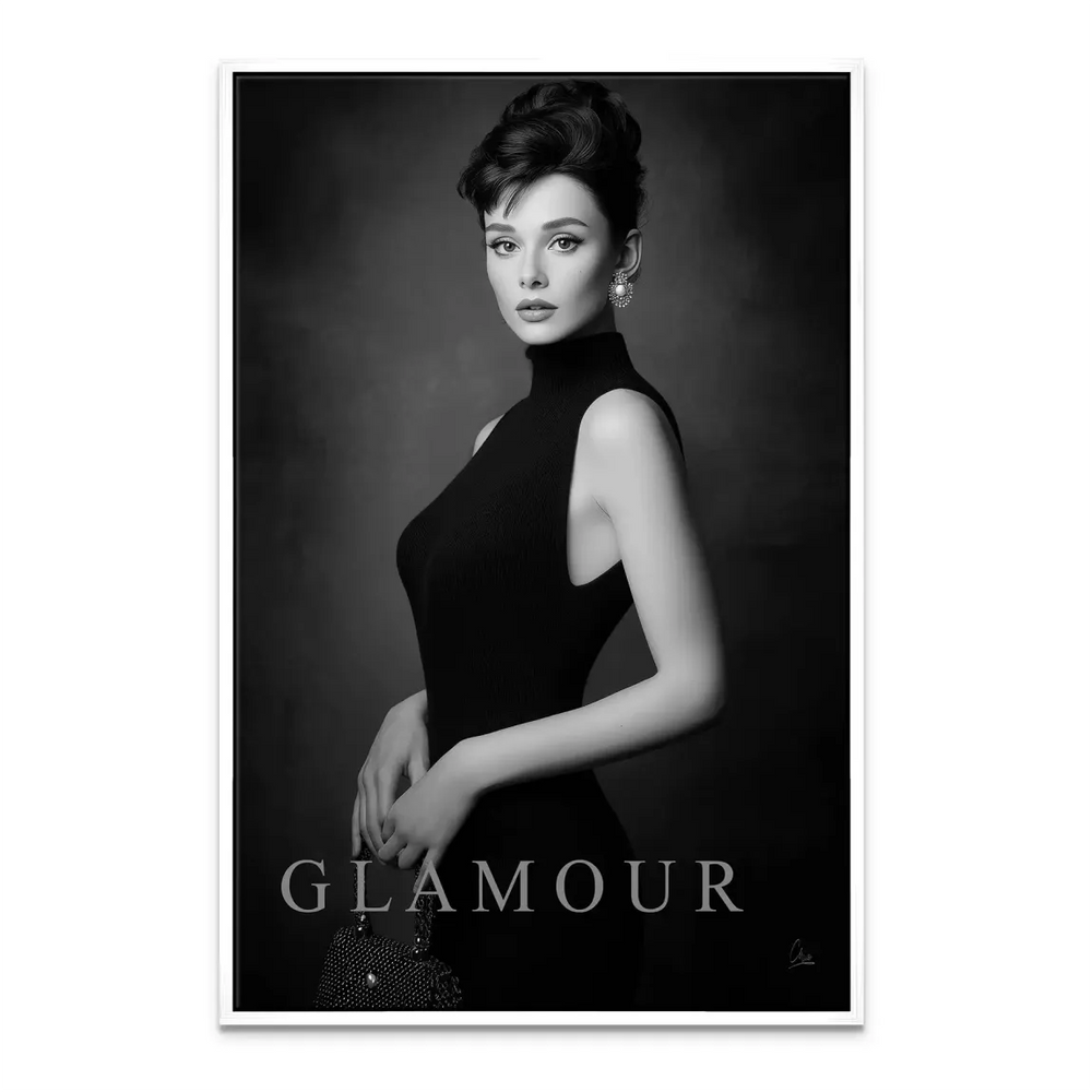 Studio-style portrait canvas wall art perfect for fashion-forward spaces.