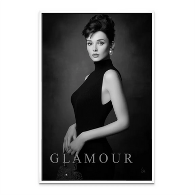 Studio-style portrait canvas wall art perfect for fashion-forward spaces.