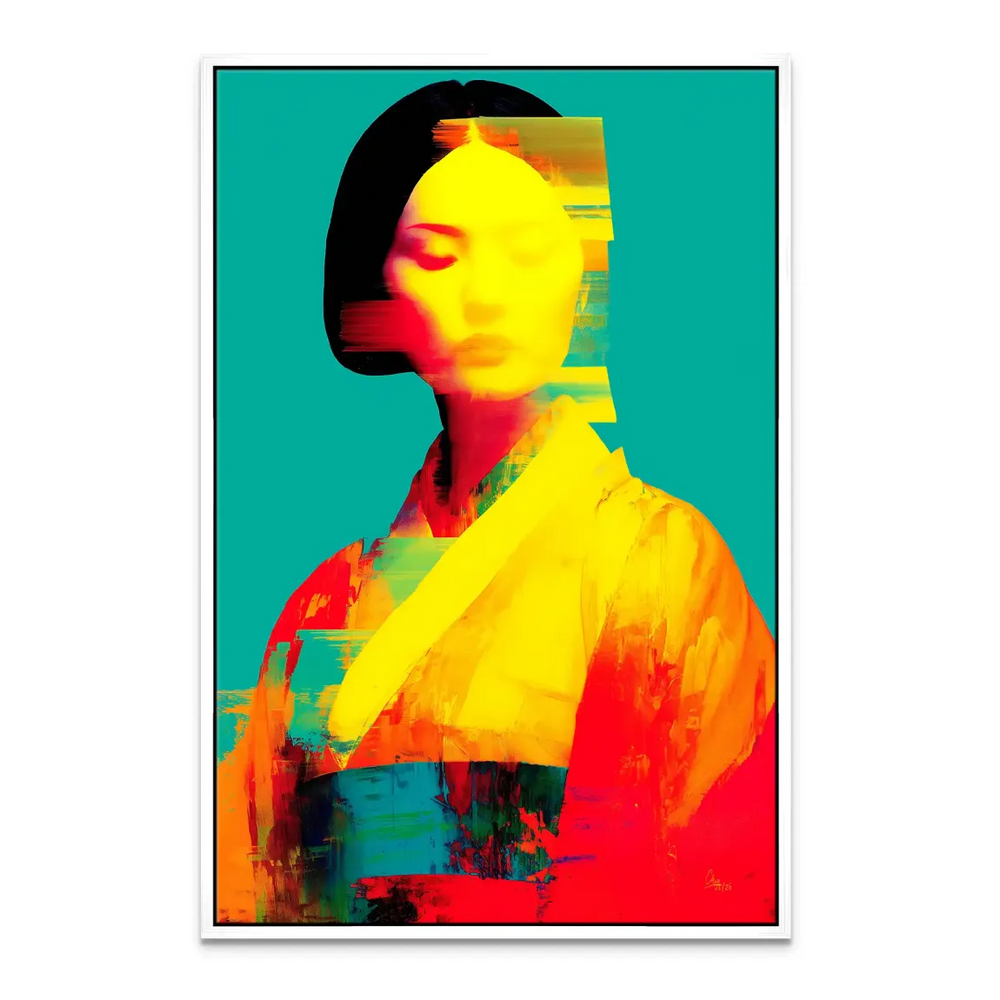 Geisha Color Art Canvas - Abstract Pop Art Wall Art - Image 8