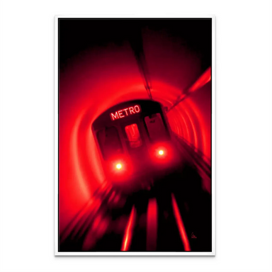 Pop art influenced transportation wall art with dynamic motion