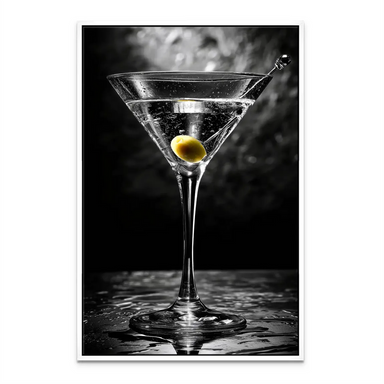 Chic wall art for kitchens or home bars featuring a martini glass