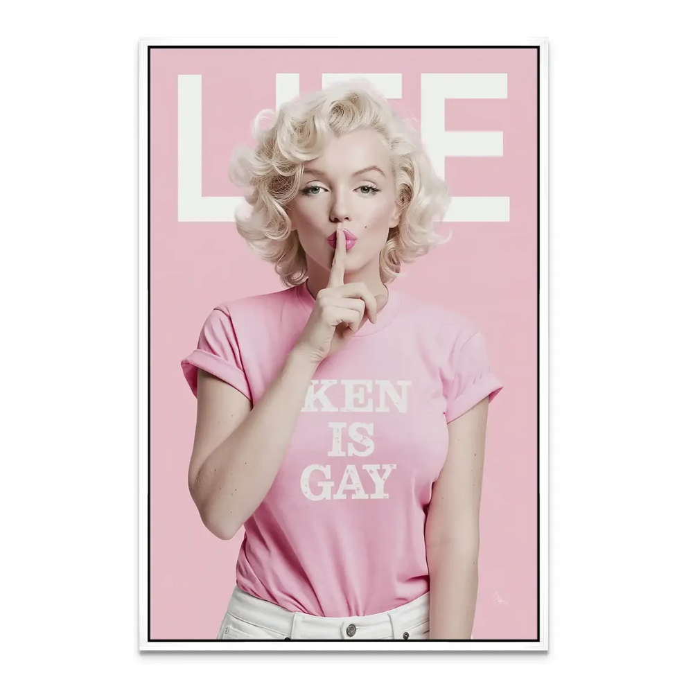 Marilyn Monroe Pop Art Canvas - Ken Is Gay Statement Art - Image 8