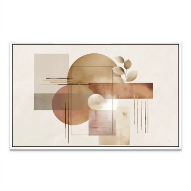 Muted earthy palette and calm lines in a contemporary abstract canvas print
