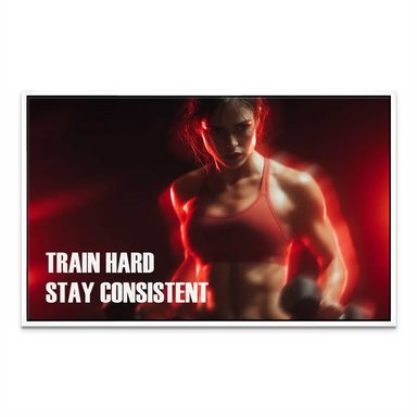 Fitness Motivation Canvas Wall Art - Train Hard Stay Consistent - Image 8